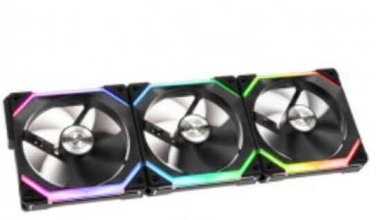 Lian-Li UNI FAN SL120 RGB PWM Lüfter Schwarz - 120 mm - 3er Pack