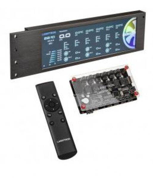 Lamptron CU135 - Lüftersteuerung + RGB Controller mit Display / ARGB - schwarz