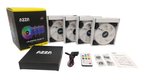 AZZA Hurricane II ARGB - 120mm Lüfter - 4er Kit