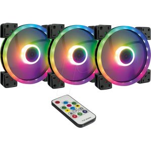 IT88885536 - Inter-Tech Argus RGB-Fan Set RS-14, 3x 140 mm