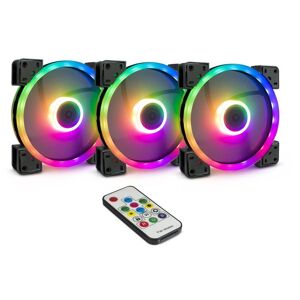 Inter-Tech Argus RGB-Fan Set RS14 mit Fernbedienung, 3x 140mm Lüfter