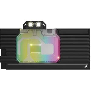 Corsair Hydro X Series XG7 RGB 3090 Ti Strix/TUF GPU-Wasserkühler – Für ASUS ROG Strix und TUF Gaming GeForce RTX 3090 Ti (CNC-gefräste Vernickelte Kupferkühlplatte, Standard-G1/4-Gewinde) Schwarz