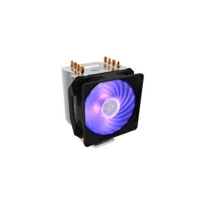 Cooler Master Hyper H410R RGB - Processor-køler - (for: LGA1156, LGA1155, LGA1150, LGA1151, AM4, LGA1200, LGA1700, AM5) - aluminium - 92 mm