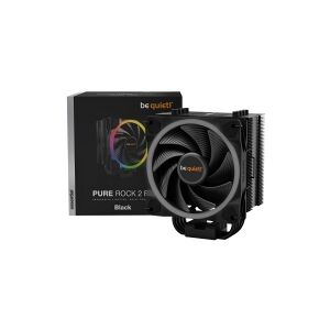 Be-Quiet! be quiet! Pure Rock 2 FX - Processor-køler - (for: LGA1155, LGA2011, LGA1150, LGA1151, LGA2011-3 (Square ILM), AM4, LGA2066, LGA1200, LGA1700, AM5) - aluminum med kobberbasis - 120 mm