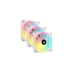 Corsair Microsystems CORSAIR iCUE LINK QX120 RGB - Indsats med blæser - med temperatursensor - 120 mm - hvid (pakke med 3)