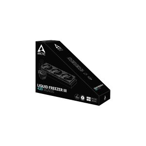 Arctic Cooling ARCTIC Liquid Freezer III 420 - Processors flydende kølesystem - Radiatorstørrelse: 420 mm - (for: AM4, LGA1700, AM5, LGA1851) - kobber - 120 mm - sort