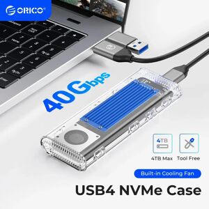 ORICO-Boîtier SSD compatible avec Thunderbolt 3 4  avec ventilateur de refroidissement M2 NVMe  pour