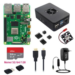 SHCHV Raspberry Pi 4 modele B 8G 4G 2G 1 Go de RAM  boîtier + ventilateur + dissipateurs de chaleur +