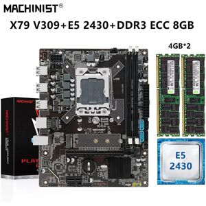 MACHINIST-Kit de carte mère X79 avec processeur CPU Xeon E5 1356  ensemble LGA 2430  8 Go  2x4 Go