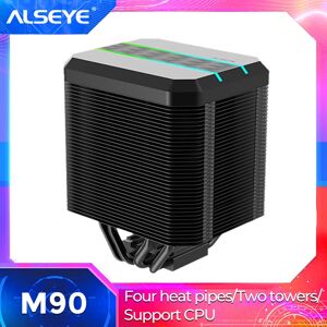 ALSEYE-Refroidisseur de ventilateur CPU M90  PWM  90mm  4 broches  4 caloducs  support carte mere