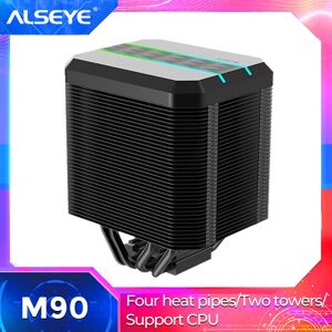 ALSEYE-Refroidisseur de ventilateur CPU M90  PWM  90mm  4 broches  4 caloducs  support carte mère