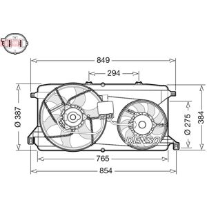 Ventilateur, refroidissement du moteur DENSO DER10009