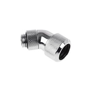 Alphacool Eiszapfen 16 mm HardTube compression fitting 45° rotatable G1/4 - Raccord à angle de compression de système de refroidissement liquide - chrome - Publicité