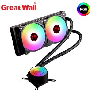 240 RGB refroidissement par eau CPU radiateur PC 12V double ventilateur 120mm refroidisseur d eau pour PC 4PIN processeur d ordinateur dissipateur thermique en aluminium