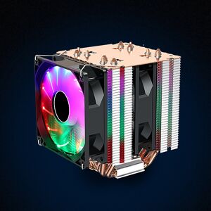 Banggood 6 Ventilateur de refroidissement de CPU ultra-silencieux coloré en tube de cuivre à double / triple ventilateur - Publicité