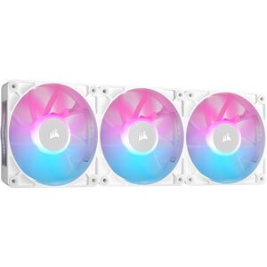 Corsair iCUE Link RX120 RGB 120mm Ventilateurs PWM avec Hub Système iCUE Link Roulement à Dôme Magnétique Triple Pack Blanc - Publicité