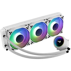 Aerocool MIRAGEL360W, Ventilateur Refroidissement Liquide du CPU, 3xFan 12cm ARGB, TDP 550W, Blanc - Publicité