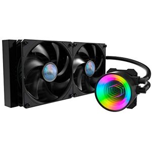 Cooler Master MasterLiquid ML280 Mirror ARGB, Refroidisseur liquide CPU, pompe 3ème gén, système de refroidissement liquide AIO, 2x 140 mm ventilateurs SickleFlow V2, 1x 280 mm radiateur, AMD & Intel - Publicité