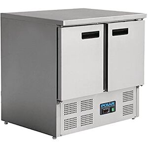 POLAR REFRIGERATION G-Series 155W Table réfrigérée double Porte 240 litres, Acier inoxydable, 2°C à 5°C, 880x900x700mm, Refroidissement rapide assisté par ventilateur, Classe énergétique C, U636 - Publicité