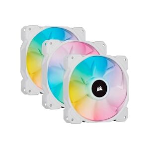 Corsair Ventilateur Sp Series - White Sp120 Rgb Elite - 120mm Rgb Led Fan With Airguide -triple Pack Lighting Node Co-9050137-ww