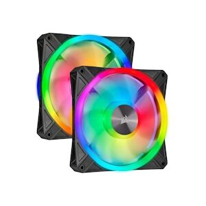 Corsair Lot De Deux Ventilateurs Icue Ql140 Rgb - Diametre 140mm - Avec Lighting Node Core Co-9050100-ww