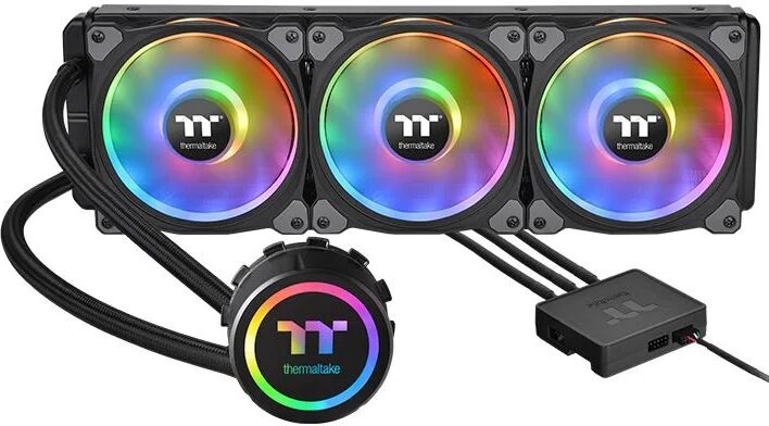 Thermaltake Ventola per PC  Floe DX RGB 360 TT Premium Edition Processore Raffreddatore di liquidi tutto in uno 14 cm Nero 1 pz [CL-W256-PL12SW-A]