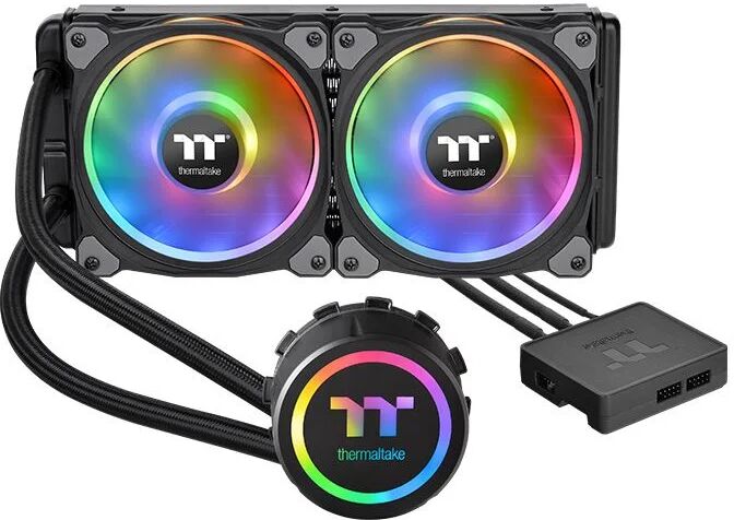 Thermaltake Ventola per PC  Floe DX RGB 240 TT Premium Edition Processore Raffreddatore di liquidi tutto in uno Nero 1 pz [CL-W255-PL12SW-A]