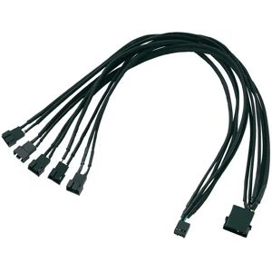 Akasa Förgreningskabel Till  4-Pins - 1 Molex Till 5 Pwm 9 - Svart