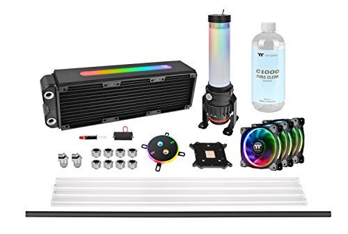 CL-W218-CU00SW-A Thermaltake Pacific M360 Plus Hard Tube DIY vattenkylning RGB Kit, svart