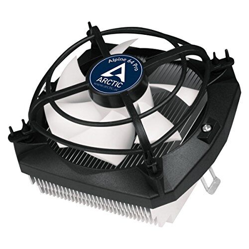 UCACO-A64D2-GBA01 ARCTIC Alpine 64 Pro – Superleiser AMD AM4 CPU-kylare för minidatorer – tack vare 92 mm PWM-fläkt upp till 90 watt kyleffekt – Med förinstallerad MX-2 värmeledningspasta – Enkelt monteringssystem