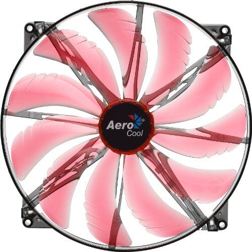 Silent Master 200mm Red LED fan AeroCool Silent Master 200 mm LED-fläkt kylning 200 Röd