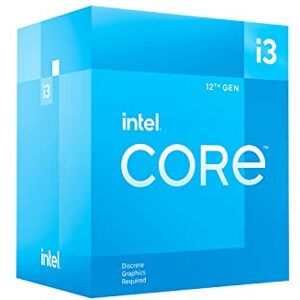 Intel Core i3-12100F 12. Generation Desktop Prozessor (Basistakt: 3.3GHz, 4 Kerne, LGA1700, RAM DDR4 und DDR5 bis zu 128GB) BX8071512100F