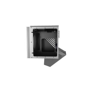 AZZA Cube Mini 805 - Mini-ITX-tårn - sidepanel med vindue (hærdet glas) - ingen strømforsyning (ATX) - sølv - USB/Lyd