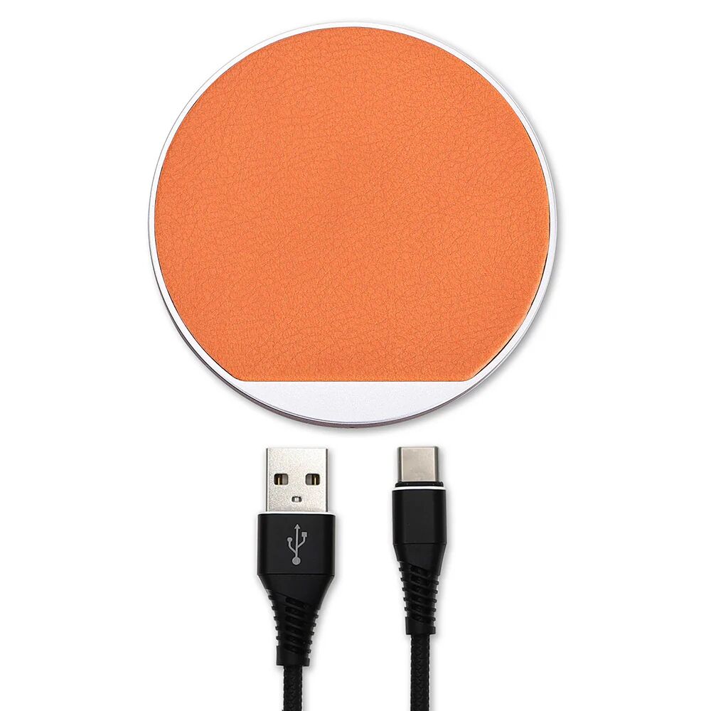4smarts Select Trådløs Qi Oplader 10W m. USB-C Kabel - Orange / Brun