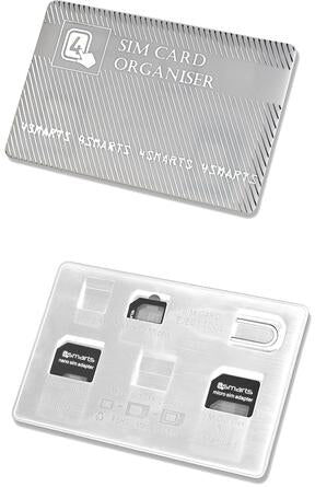 4smarts SIM Card Organiser - Simkort Adapter (Micro Sim + Nano Sim) Hvid