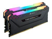 Corsair 16GB RAMKit 2x8GB DDR4 3600MHz 2x288Dimm Unbuffered 18-19-19-39 Vengeance RGB Pro Black Heat Spreader RGB LED 1.35V XMP2.0