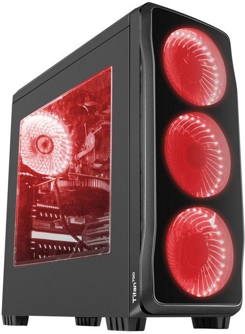 Genesis titan 750 red vidro temperado usb 3.2