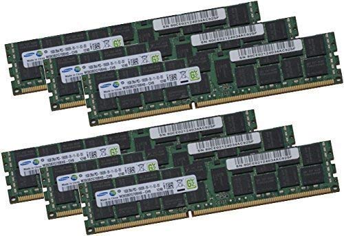96 GB Triple Channel Kit Samsung 6 x 16 GB DDR3 1333 Mhz PC3-10600R 240pin, ECC, Dual Rank, 1,5 V, CL9 med termisk sensor för MacPro 4,1 5,1 och Xeon servrsystem