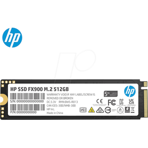 Hewlett Packard HP 57S52AA - HP SSD FX900 PCIe 4.0 SSD, 512GB, M.2 NVMe