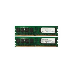 V7 - DDR2 - sæt - 4 GB: 2 x 2 GB - DIMM 240-pin - 800 MHz / PC2-6400 - CL6 - ikke bufferet - ikke-ECC