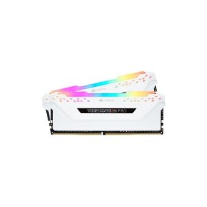 Corsair Microsystems CORSAIR Vengeance RGB PRO - DDR4 - sæt - 16 GB: 2 x 8 GB - DIMM 288-PIN - 3200 MHz / PC4-25600 - CL16 - 1.35 V - ikke bufferet - ikke-ECC - hvid