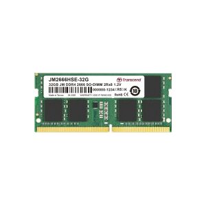 Transcend JetRAM - DDR4 - modul - 32 GB - SO DIMM 260-PIN - 2666 MHz / PC4-21300 - CL19 - 1.2 V - ikke bufferet - ikke-ECC