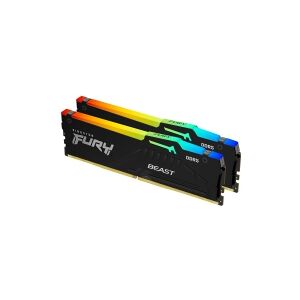 Kingston Technology Kingston FURY Beast RGB - DDR5 - sæt - 16 GB: 2 x 8 GB - DIMM 288-PIN - 5600 MHz / PC5-44800 - CL40 - 1.25 V - ikke bufferet - on-die ECC