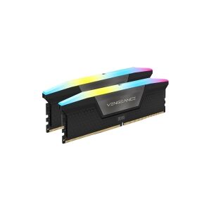 Corsair Microsystems CORSAIR Vengeance RGB - DDR5 - sæt - 32 GB: 2 x 16 GB - DIMM 288-PIN - 6200 MHz / PC5-49600 - CL36 - 1.3 V - ikke bufferet - ikke-ECC - sort