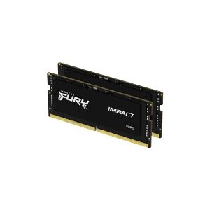 Kingston Technology Kingston FURY Impact - DDR5 - sæt - 32 GB: 2 x 16 GB - SO DIMM 262-PIN - 4800 MHz / PC5-38400 - CL38 - 1.1 V - ikke bufferet - on-die ECC