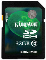 Kingston SDHC 32GB -muistikortti Class 10