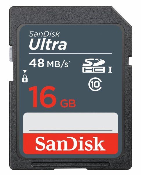 SanDisk ULTRA SDHC muistikortti 16 Gt, 48 MB/s, Class 10