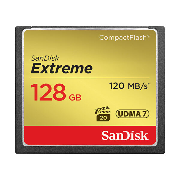 SanDisk EXTREME 128 Gt CompactFlash muistikortti ,120 MB/s