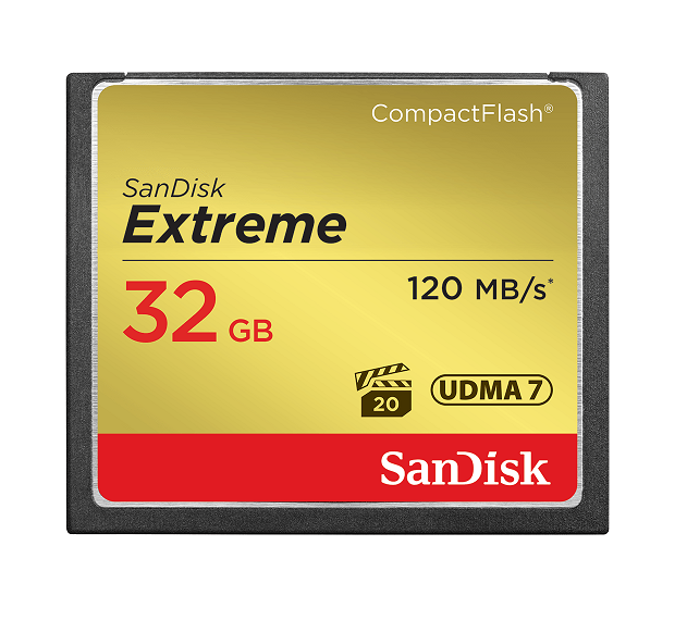 SanDisk EXTREME CompactFlash muistikortti 32 Gt ,120 MB/s