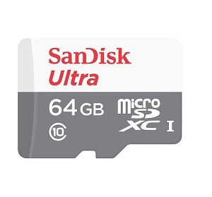 SanDisk Ultra 64 Gt MicroSDXC muistikortti, Class 10, 80 mb/s